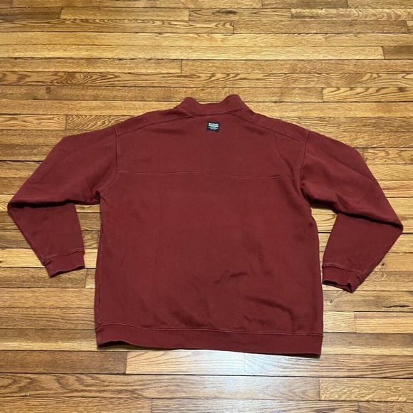 Columbia 1/4 Zip Pullover Sweater Men's Size XL Red Mock Neck Sweatshirt - Picture 2 of 4